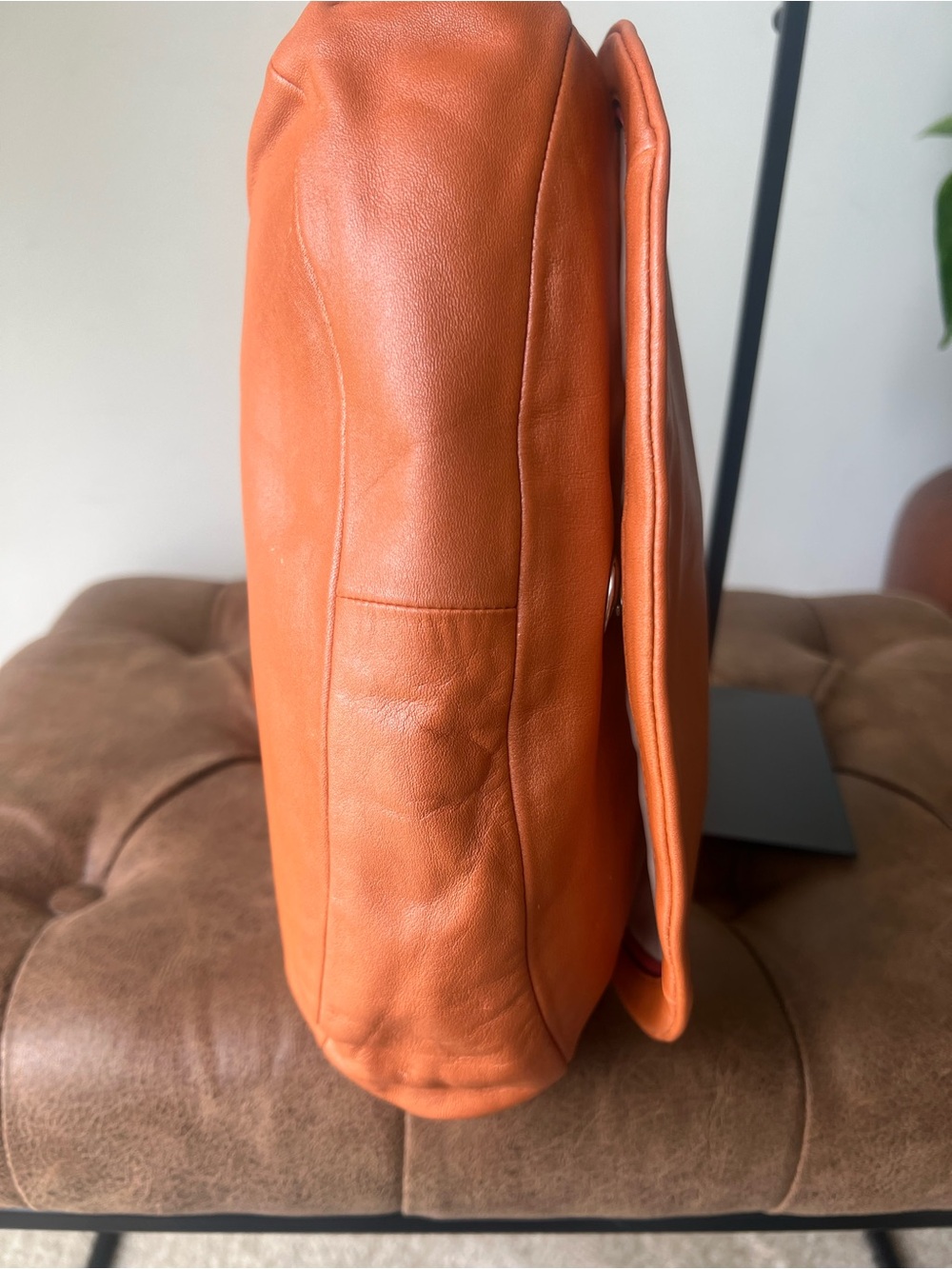 Coach Ali Leather Hobo Bag In The Color Tangerine Style 13652 - Picture 13 of 15
